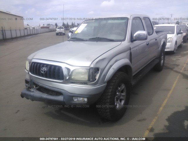 5TEHN72N72Z031612 - 2002 TOYOTA TACOMA DOUBLE CAB 银色 照片 2