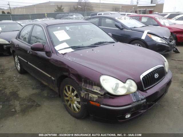 KMHWF35H53A867946 - 2003 HYUNDAI SONATA GLS/LX PURPLE photo 1