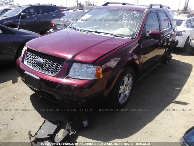 1FMDK06137GA01488 - 2007 FORD FREESTYLE LIMITED RED photo 2