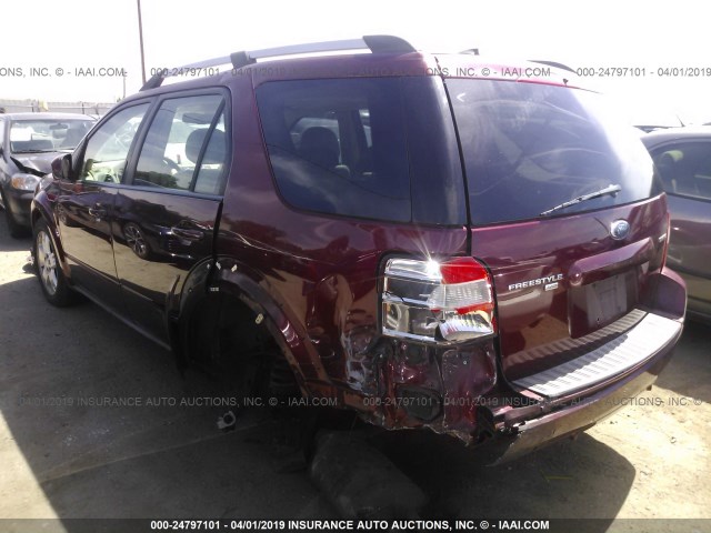 1FMDK06137GA01488 - 2007 FORD FREESTYLE LIMITED RED photo 3