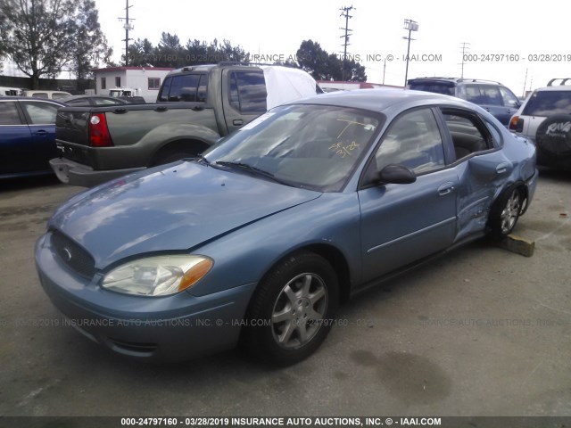 1FAFP56U97A104140 - 2007 FORD TAURUS SEL BLUE photo 2