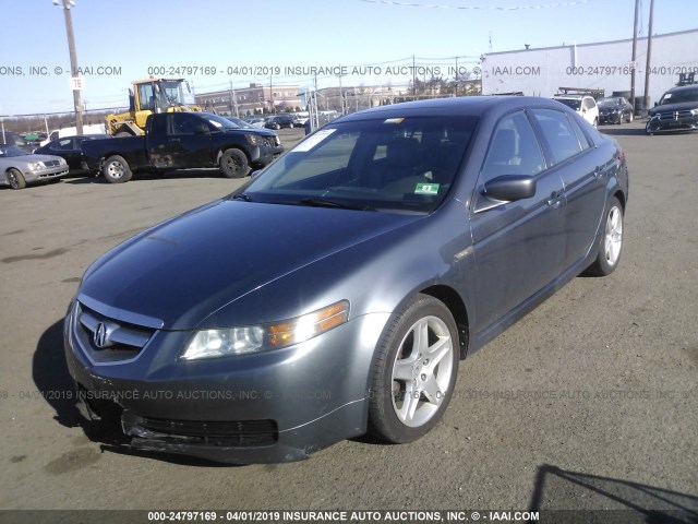 19UUA66215A015829 - 2005 ACURA TL GRAY photo 2