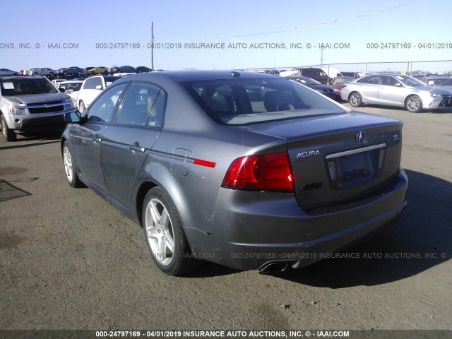 19UUA66215A015829 - 2005 ACURA TL GRAY photo 3