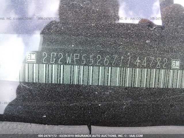 2G2WP552671144782 - 2007 PONTIAC GRAND PRIX GRAY photo 9