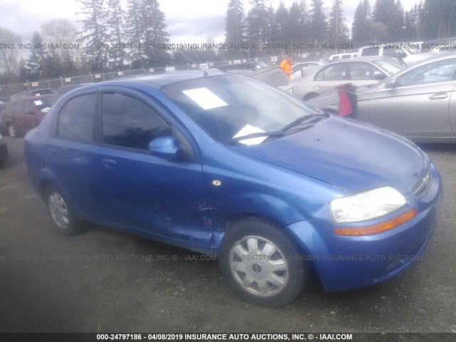 KL1TD52645B364439 - 2005 CHEVROLET AVEO LS BLUE photo 1