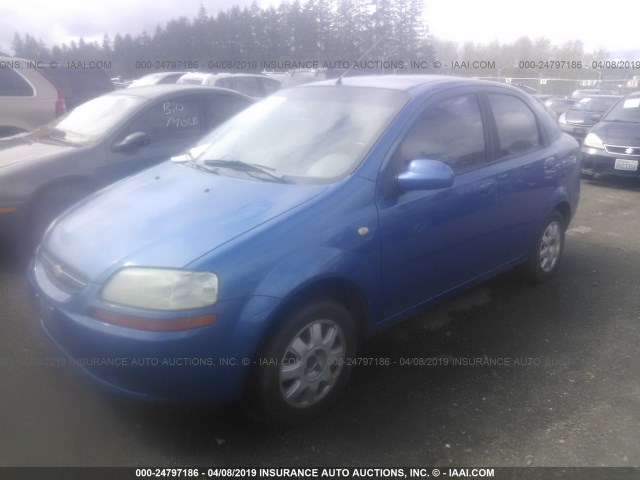 KL1TD52645B364439 - 2005 CHEVROLET AVEO LS BLUE photo 2