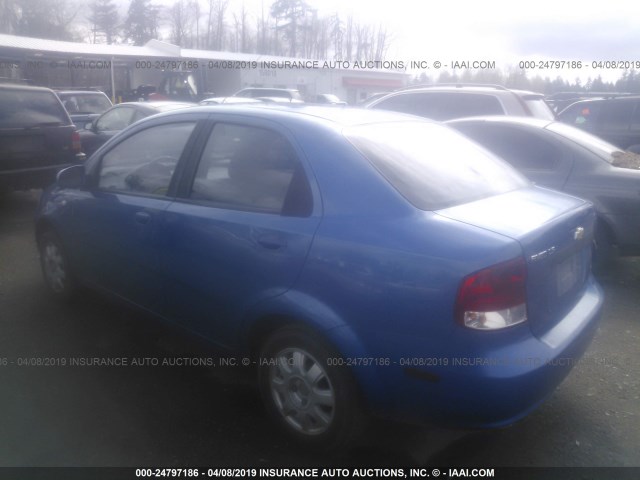 KL1TD52645B364439 - 2005 CHEVROLET AVEO LS BLUE photo 3