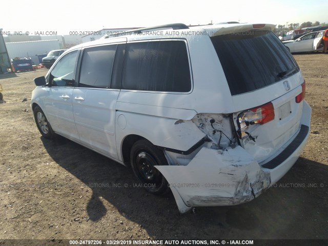 5FNRL38758B073394 - 2008 HONDA ODYSSEY EXL WHITE photo 3