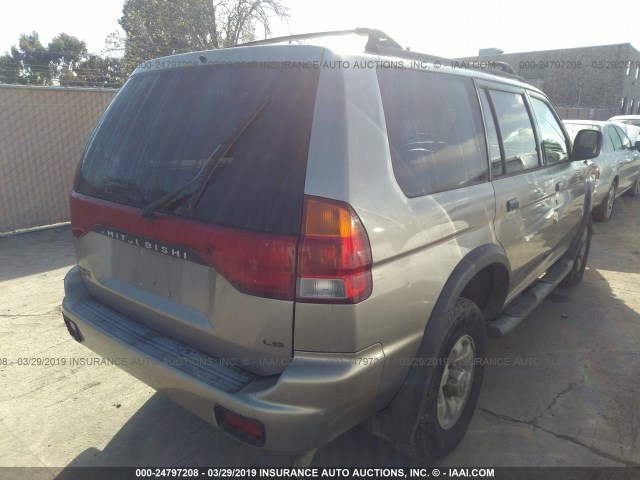 JA4LS31HXXP007966 - 1999 MITSUBISHI MONTERO SPORT LS/SPORT XLS Champagne photo 4