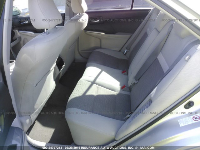 4T1BD1FK5EU098952 - 2014 TOYOTA CAMRY HYBRID/LE/XLE SILVER photo 8