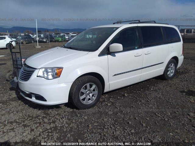 2C4RC1BG1CR353274 - 2012 CHRYSLER TOWN & COUNTRY TOURING WHITE photo 2