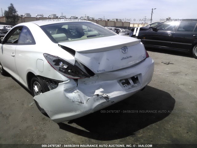 4T1CE38P86U581598 - 2006 TOYOTA CAMRY SOLARA SE/SLE WHITE photo 6