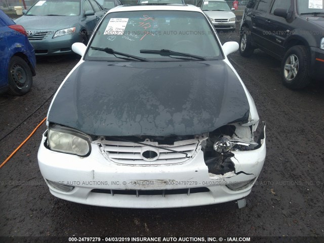 1NXBR12E61Z453414 - 2001 TOYOTA COROLLA CE/LE/S WHITE photo 6