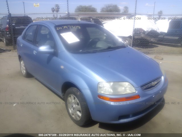 KL1TD52635B377571 - 2005 CHEVROLET AVEO LS BLUE photo 1