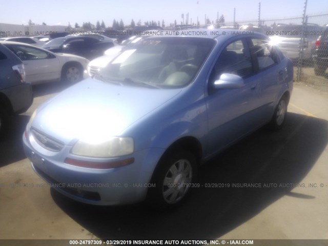 KL1TD52635B377571 - 2005 CHEVROLET AVEO LS BLUE photo 2