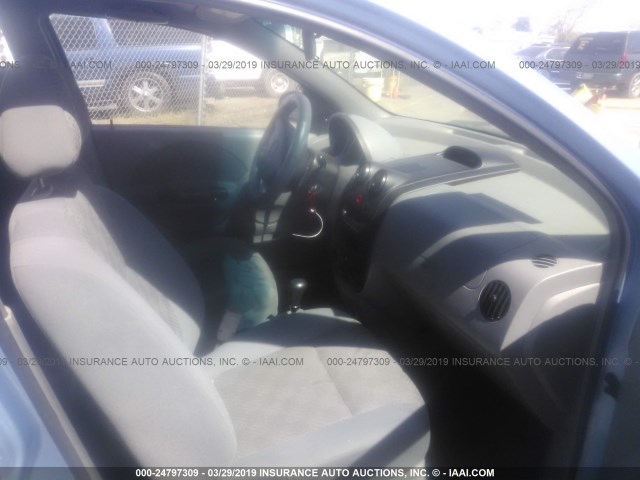 KL1TD52635B377571 - 2005 CHEVROLET AVEO LS BLUE photo 5