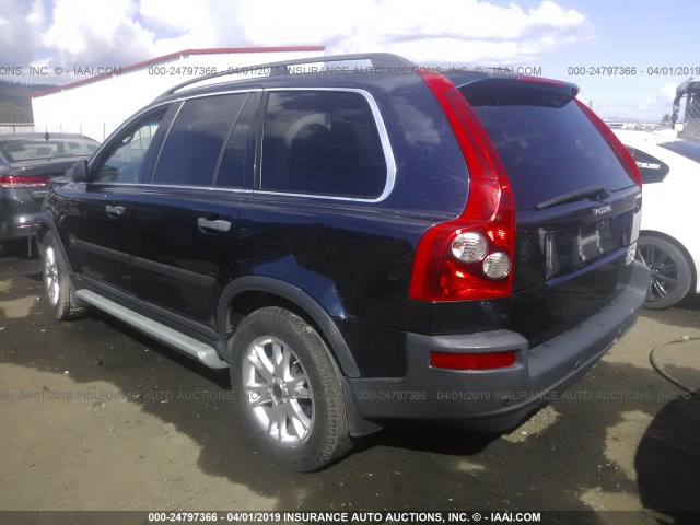 YV1CM91H841053954 - 2004 VOLVO XC90 T6 BLUE photo 3