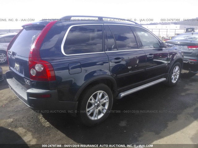 YV1CM91H841053954 - 2004 VOLVO XC90 T6 BLUE photo 4