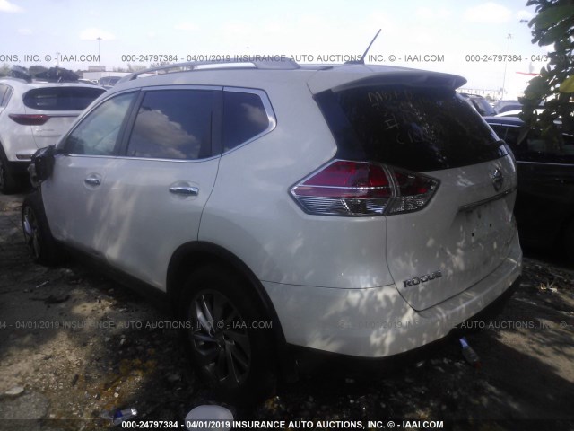 5N1AT2MT7FC916480 - 2015 NISSAN ROGUE S/SL/SV WHITE photo 3