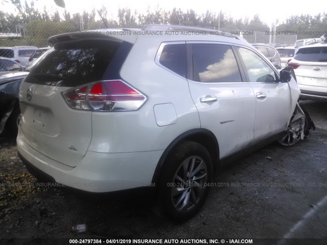 5N1AT2MT7FC916480 - 2015 NISSAN ROGUE S/SL/SV WHITE photo 4