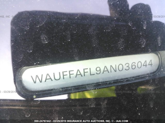 WAUFFAFL9AN036044 - 2010 AUDI A4 PREMIUM PLUS BLACK photo 9