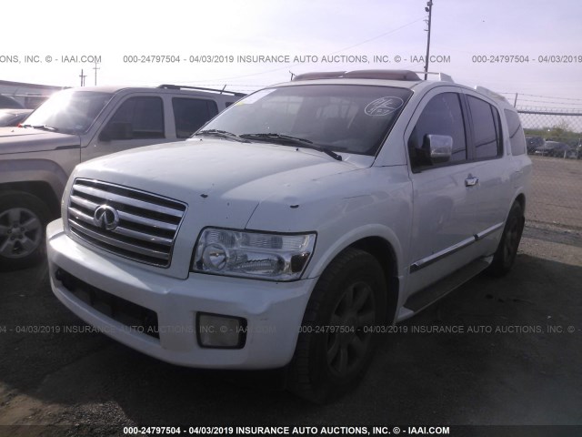 5N3AA08A46N809241 - 2006 INFINITI QX56 WHITE photo 2