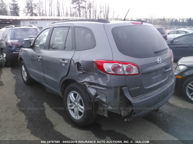 5NMSGDAB5AH370034 - 2010 HYUNDAI SANTA FE GLS GRAY photo 3