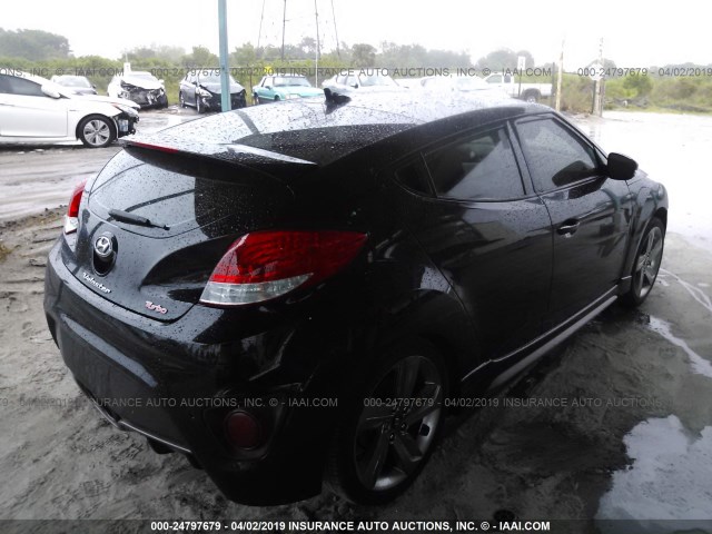 KMHTC6AE5FU231751 - 2015 HYUNDAI VELOSTER TURBO BLACK photo 4