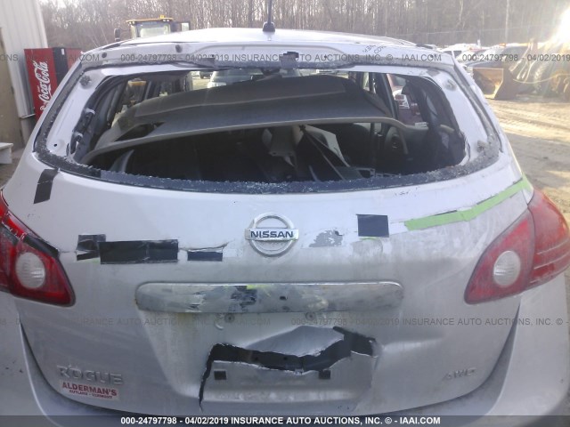 JN8AS5MV8DW645326 - 2013 NISSAN ROGUE S/SV SILVER photo 6