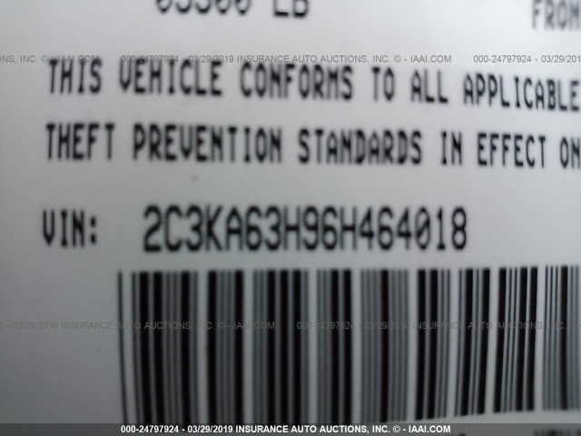 2C3KA63H96H464018 - 2006 CHRYSLER 300C GOLD photo 9