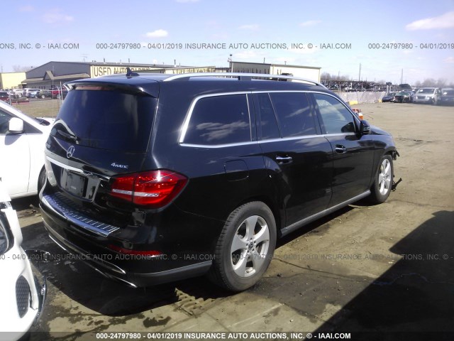 4JGDF6EEXHA910683 - 2017 MERCEDES-BENZ GLS 450 4MATIC BLACK photo 4