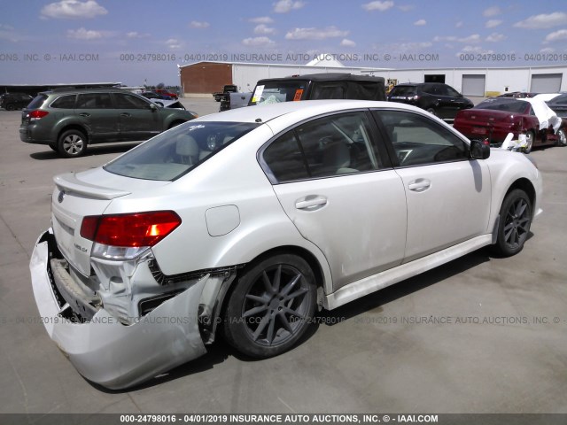 4S3BMBA68E3006534 - 2014 SUBARU LEGACY 2.5I WHITE photo 4