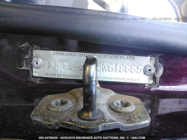 1J4GL48K83W618665 - 2003 JEEP LIBERTY SPORT/FREEDOM წითელი ფოტო 9