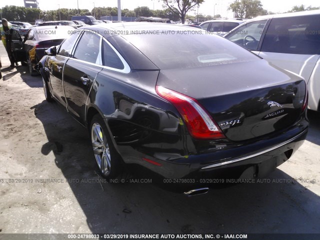 SAJWA2GB9CLV38419 - 2012 JAGUAR XJL BLACK photo 3