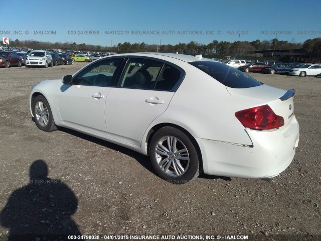 JN1CV6AR1CM974018 - 2012 INFINITI G37 WHITE photo 3