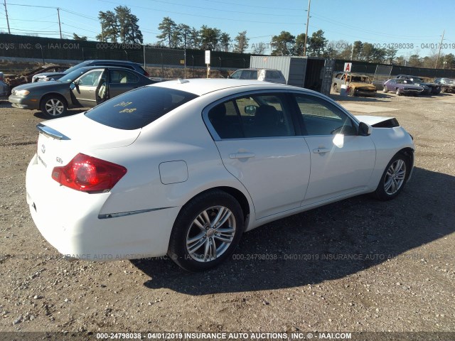 JN1CV6AR1CM974018 - 2012 INFINITI G37 WHITE photo 4