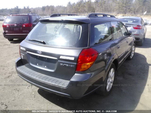 4S4BP62C777321593 - 2007 SUBARU OUTBACK OUTBACK 2.5I LIMITED GRAY photo 4