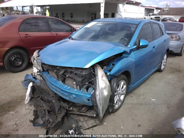 JM1BL1M55B1394989 - 2011 MAZDA 3 S BLUE photo 2