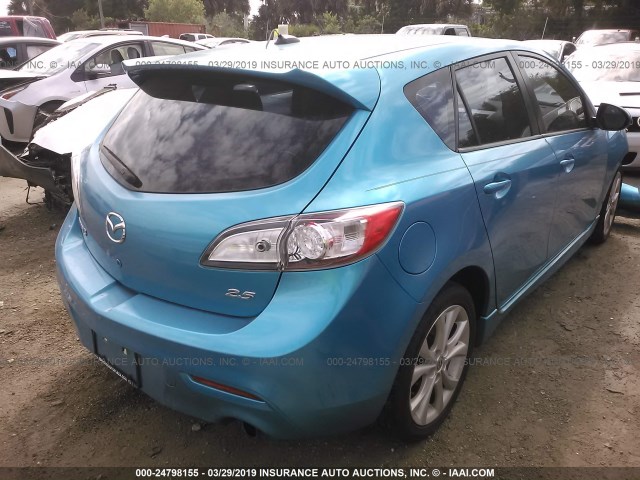 JM1BL1M55B1394989 - 2011 MAZDA 3 S BLUE photo 4