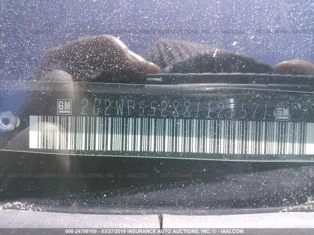 2G2WP552881121571 - 2008 PONTIAC GRAND PRIX WHITE photo 9