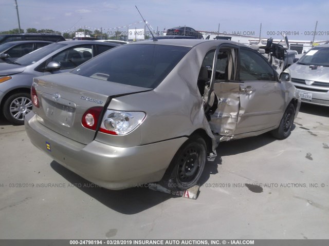 2T1BR32E78C913333 - 2008 TOYOTA COROLLA CE/LE/S GOLD photo 4