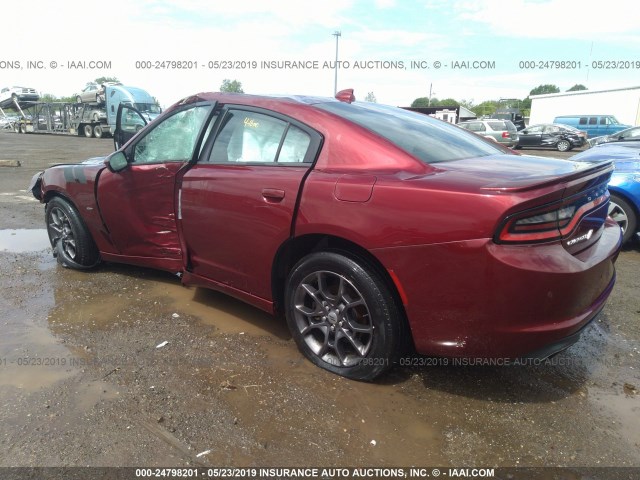2C3CDXJG2JH129736 - 2018 DODGE CHARGER GT MAROON photo 3