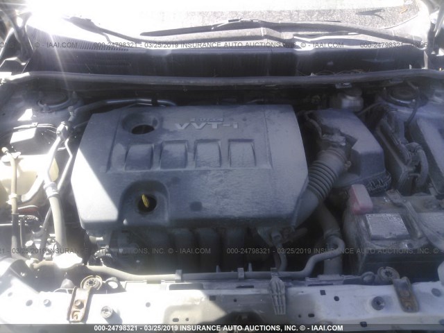 2T1KU40E09C152315 - 2009 TOYOTA COROLLA MATRIX  SILVER photo 10