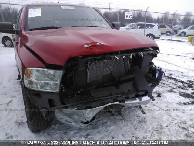 1C6RR7TT7KS576372 - 2019 RAM 1500 CLASSIC SLT RED photo 6