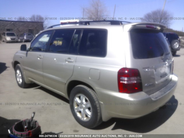 JTEHF21A030114004 - 2003 TOYOTA HIGHLANDER LIMITED TAN photo 3