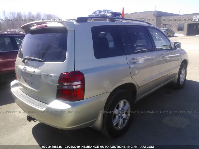 JTEHF21A030114004 - 2003 TOYOTA HIGHLANDER LIMITED TAN photo 4