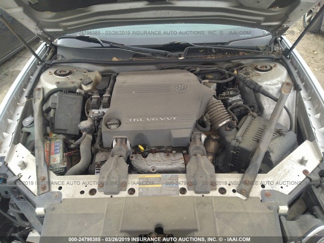 2G4WE567951243391 - 2005 BUICK LACROSSE CXS SILVER photo 10