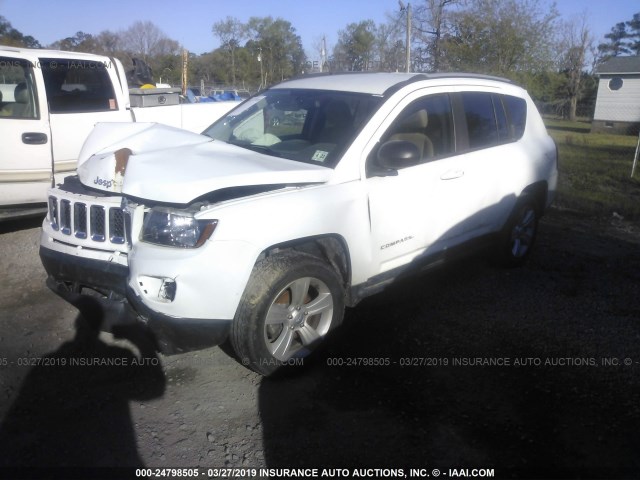 1C4NJCBA6GD675462 - 2016 JEEP COMPASS SPORT WHITE photo 2