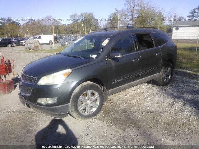 1GNER23D49S165449 - 2009 CHEVROLET TRAVERSE LT GRAY photo 2