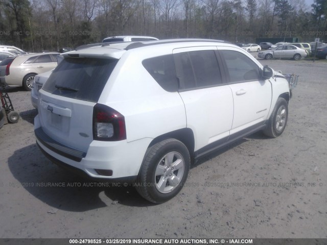 1C4NJCEA8ED641144 - 2014 JEEP COMPASS LATITUDE WHITE photo 4